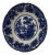 19th Century Rococo Flow Blue Gilt Rim Fruit Bowl For Sale