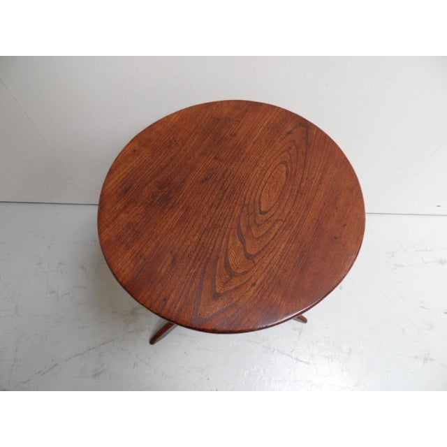 Antique Round Tilt Top Sidetable For Sale - Image 3 of 11