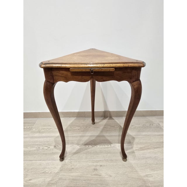 Tan Louis XV Style Triangular Writing Table by André Mailfert, 1920s For Sale - Image 8 of 18