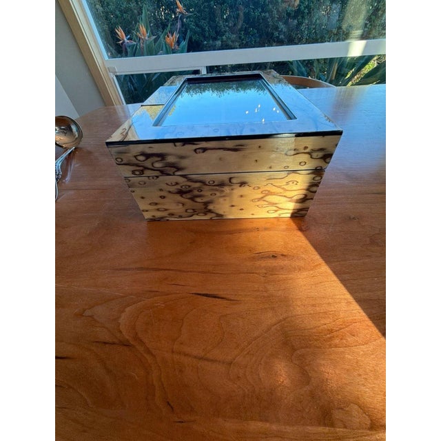 Burl Wood Watch Display Case Box- 8 slots For Sale - Image 4 of 14
