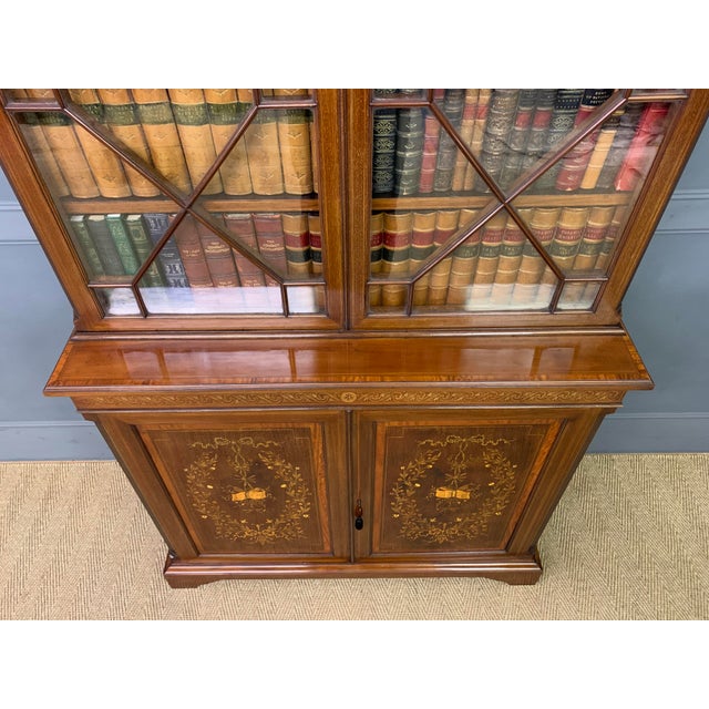 Inlaid Mahogay Bookcase from Edwards & Roberts, 1895 For Sale - Image 17 of 18