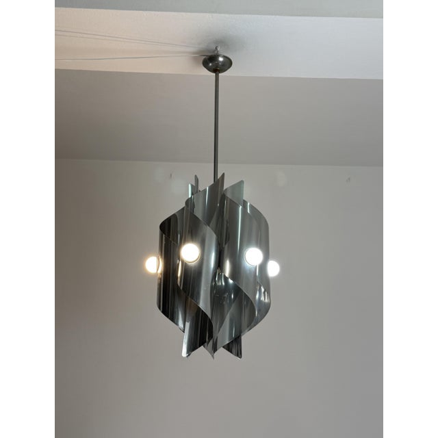 1970s 6-Light Chandelier in the style of Reggiani, 1970s For Sale - Image 5 of 9