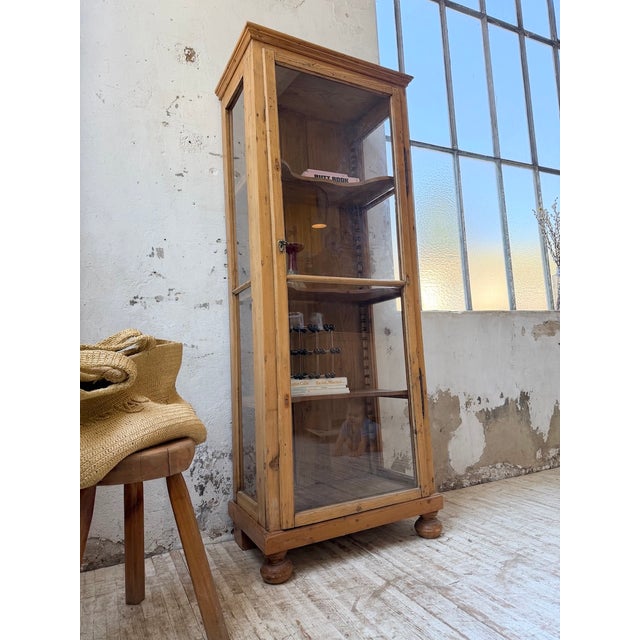 19th Century English Pine Display Case, 1890s For Sale - Image 9 of 18