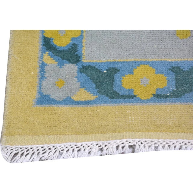1960s Vintage Chinese Art Deco Hand Knotted Wool Rug,9'9'' X 14' For Sale - Image 5 of 6