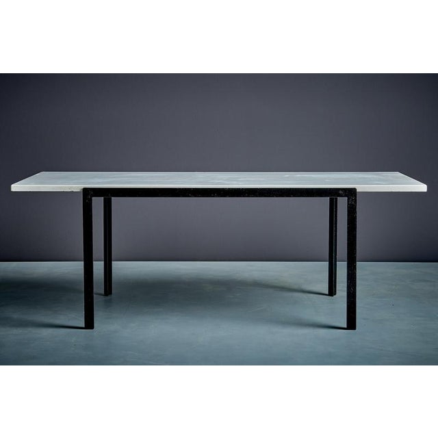 T-Angle Coffee Table with Marble Top from Knoll International, 1960s For Sale - Image 3 of 11