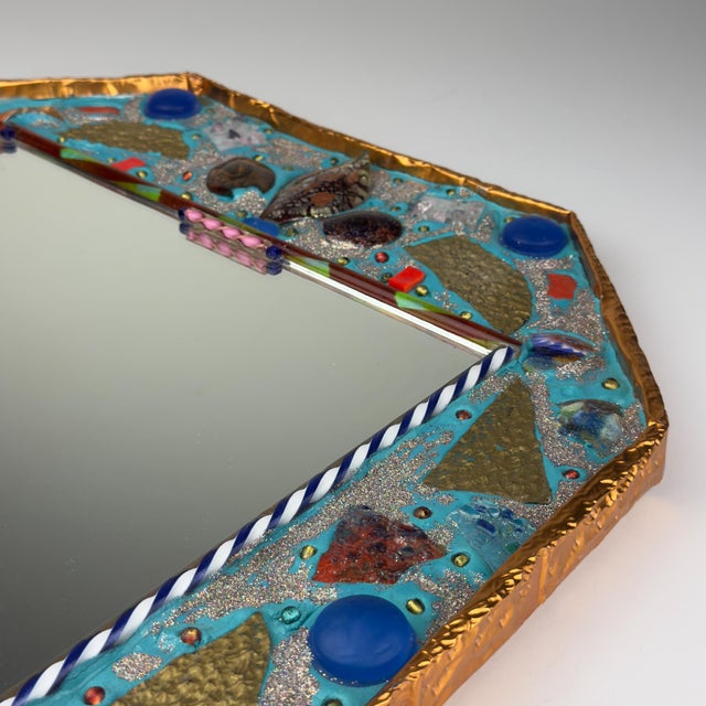 1990s Mid-Century Modern Murano Glass Mosaic Mirror by Zane Luigina, Italy, 1990s For Sale - Image 5 of 18