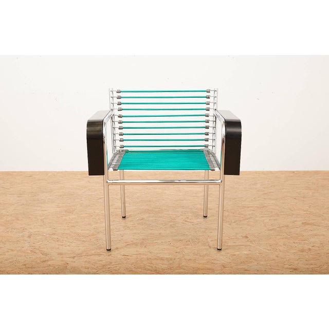 Sandows Armchair in Chrome-Plated Tubular Steel Frame by René Herbst, 1930s For Sale - Image 3 of 11