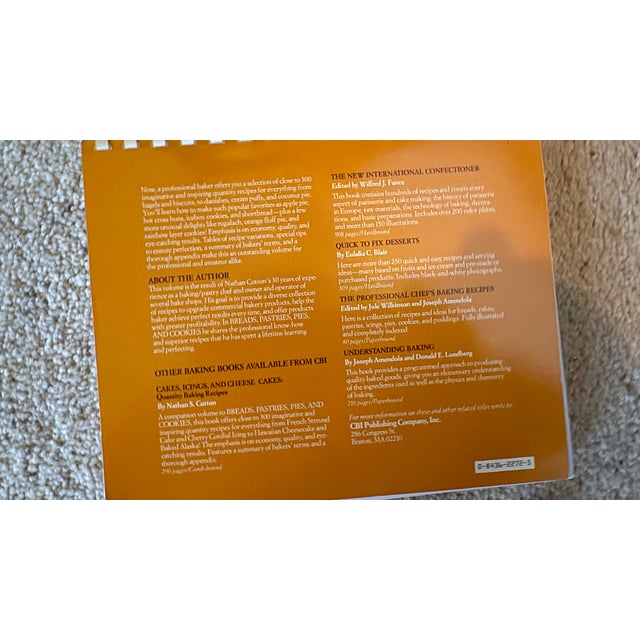 Breads, Pastries, Pies and Cakes: Quantity Baking Recipes by Nathan S. Cotton (Author) Format: Spiral-Bound For Sale In San Diego - Image 6 of 13