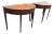 1940s Pair of Williams Smith Demi Lune One Drawer Tables For Sale