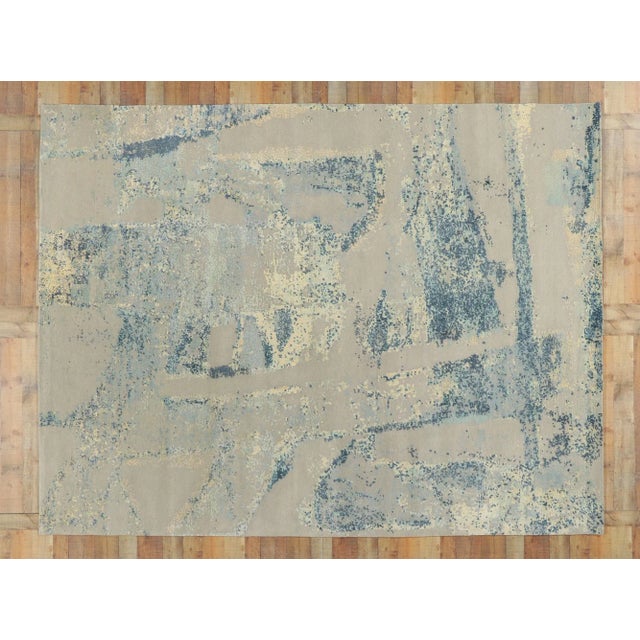 2020s William Baziotes Style Wool and Silk Rug, 09'01 X 11'10 For Sale - Image 9 of 10