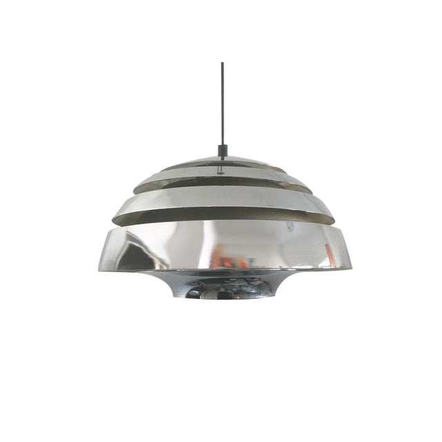 Mid-Century Space Age Lamellar Pendant Lamp by Hans-Agne Jakobsson for Hans-Agne Jakobsson Ab Markaryd, 1960s For Sale