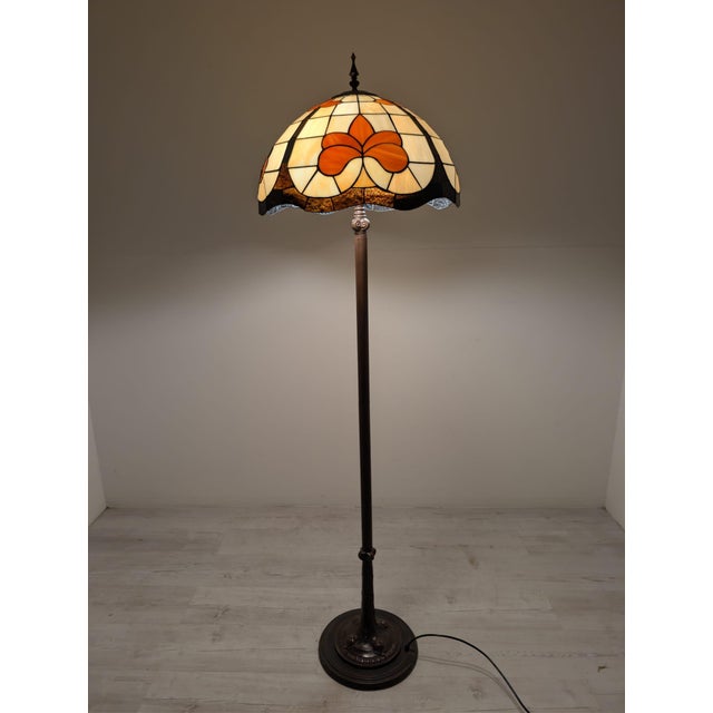 Tiffany Stained Glass Floor Lamp For Sale - Image 18 of 18