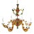 Vintage Six-Arm Tole Chandelier Hand-Painted in Gold, Green, and Red For Sale - Image 13 of 13