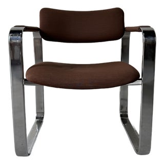 Vintage Italian Eero Aarnio Chrome Accent / Desk Chair For Sale