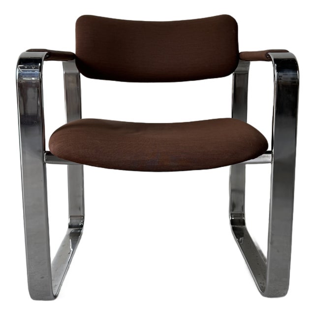 Vintage Italian Eero Aarnio Chrome Accent / Desk Chair For Sale
