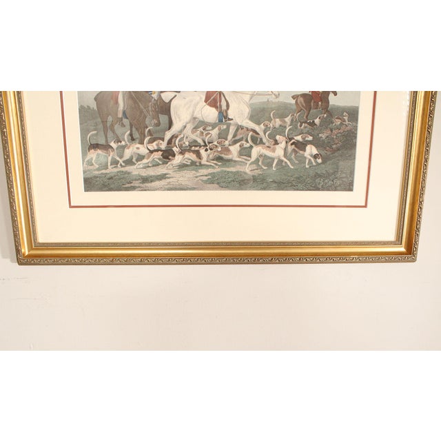 Wood Richard Woodman Framed Engraving, 'The Earl of Derby's Stag Hounds' For Sale - Image 7 of 14