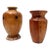 Pair of Signed h.p. Hand-Turned Exotic Wood Vases For Sale