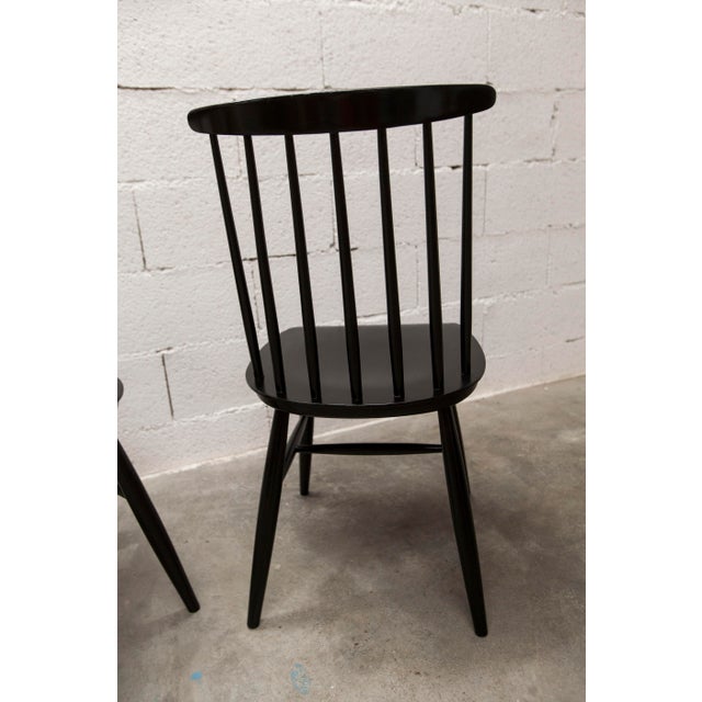 Black Scandinavian Black Teak Fanett Chairs by Ilmari Tapiovaara, 1960, Set of 2 For Sale - Image 8 of 18