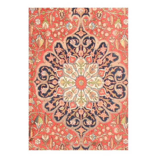 Traditional Antique Tabriz Rug 8'6'' x 11'6'' For Sale - Image 3 of 3