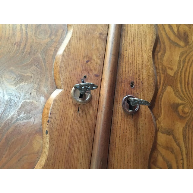 Wood Antique Biedermeier Cabinet For Sale - Image 7 of 18