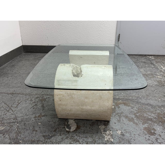 Sculptural Travertine Coffee Table, 1970s For Sale - Image 4 of 12