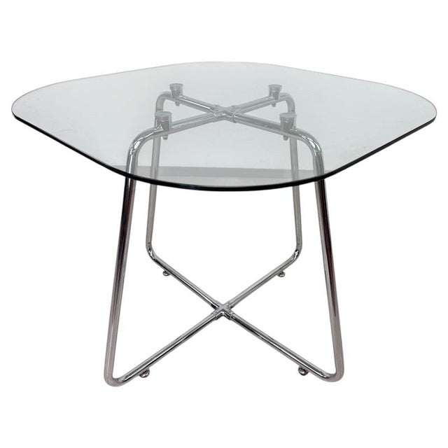 Mid-Century Modern Italian Tubular Chrome and Glass Dining Table, 1970s For Sale - Image 11 of 11