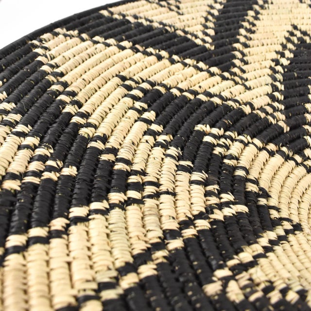 Beige Late 20th Century African Flat Basket For Sale - Image 8 of 9