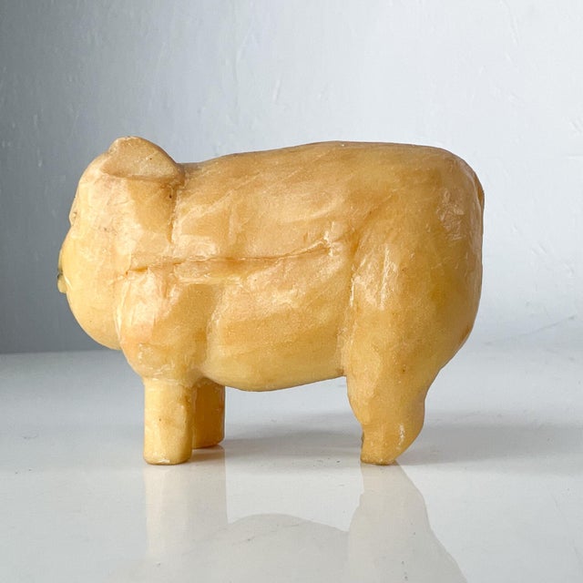 1940s Folk Art Modern Vintage Pig Castile Soap Sculpture Carving For Sale In San Diego - Image 6 of 11