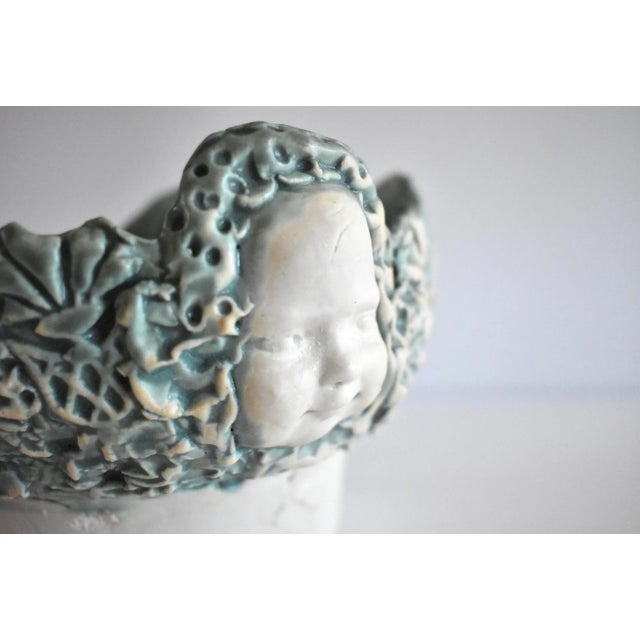Mid-Century Studio Pottery Vessel With Faces For Sale In San Francisco - Image 6 of 9