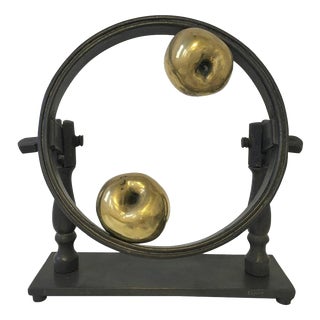 Vanni Viviani, Postmodern Abstract Sculpture of Little Universe on Earth, 1980, Bronze For Sale