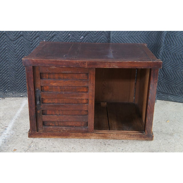 Vintage Japanese Todana Tansu Storage Cabinet Console Chest Nightstand Side Table For Sale - Image 4 of 12