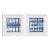 Shibori Indigo I & II Prints Matted in White Frame - 25" x 25", Set of 2 For Sale