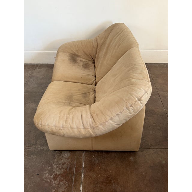 Vintage 1970’s Leolux Leather Loveseat Sofa For Sale - Image 10 of 18