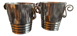 Art Deco Silver-Plated Champagne Coolers, France, 1920s, Set of 2