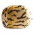 The House of Scalamandré Tigre Silk Sphere Pillow, Ivory, Gold & Black For Sale