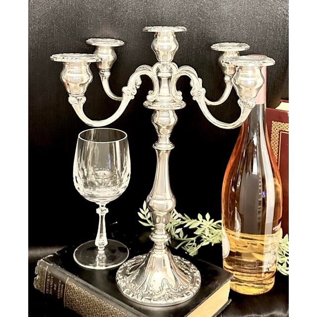 Antique Gorham Sterling Silver ChantillyDuchess Candelabra 5 Arm