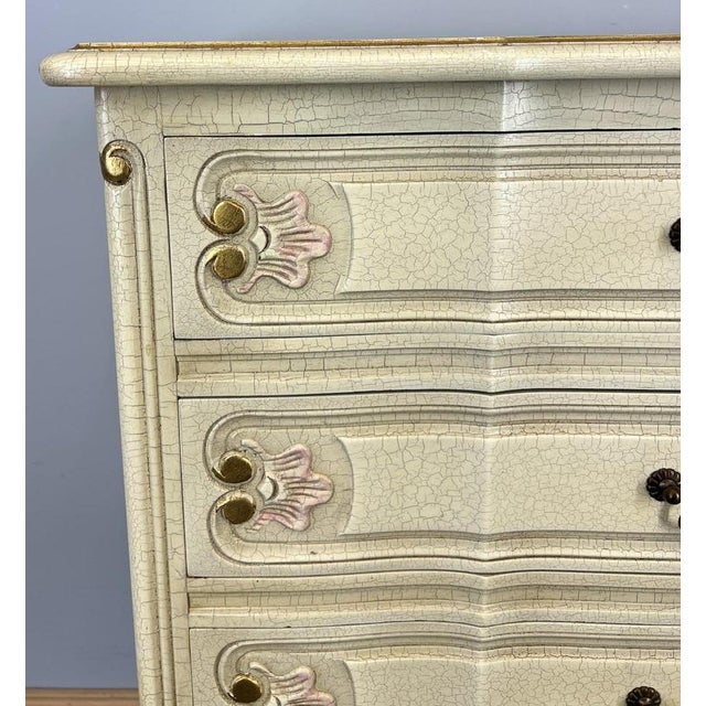 Chest of Drawers Vintage French Louis Shabby Chic 3 Drawers Cabinet Lot 4499 For Sale - Image 4 of 15