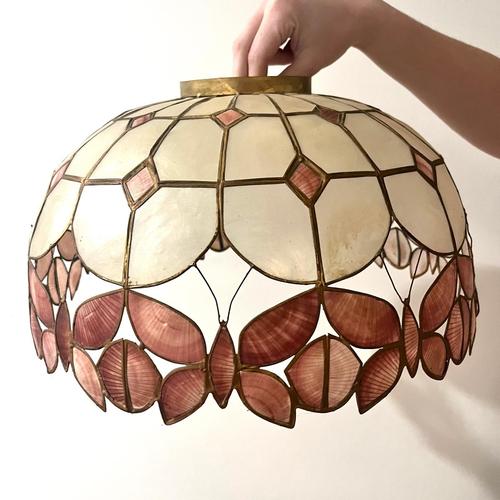 Vintage Capiz Lampshade with Butterfly Detailing For Sale - Image 13 of 13