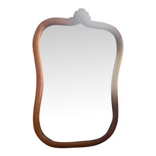 Contoured Beveled Mirror Circa 1890-1910 For Sale