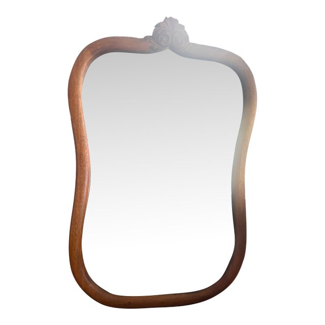 Contoured Beveled Mirror Circa 1890-1910 For Sale
