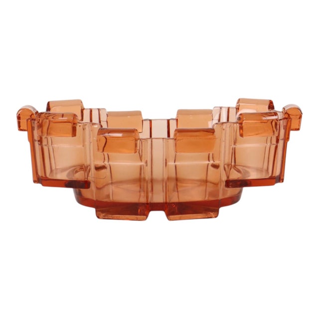 Glass Art Deco Planter Bowl attributed to Stolze Hermanova For Sale - Image 7 of 18