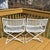 Metal Mid 20th Century, Styled After Salterini, White Metal Director Chairs, Pair For Sale - Image 7 of 18