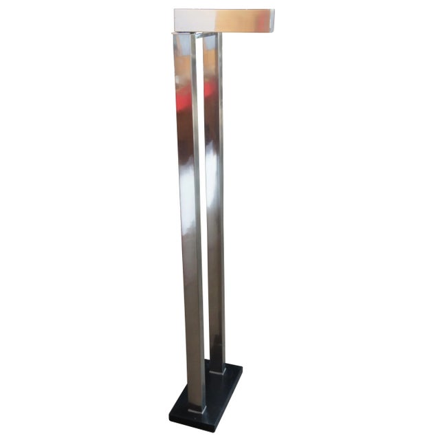 Contemporary Late 20th Century The Natural Light Company Contemporary Metal Swivel Floor Lamp Dimmable For Sale - Image 3 of 13