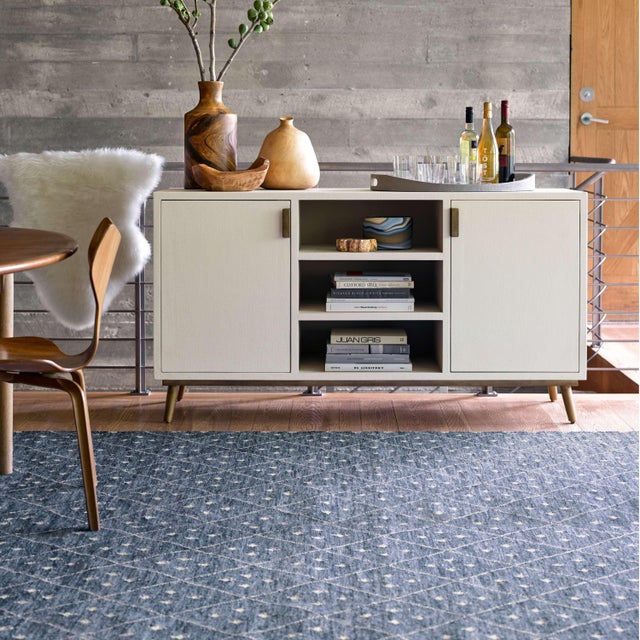 Contemporary Dash & Albert by Annie Selke Kota Indigo Woven Wool Rug, 2' x 3' For Sale - Image 3 of 6