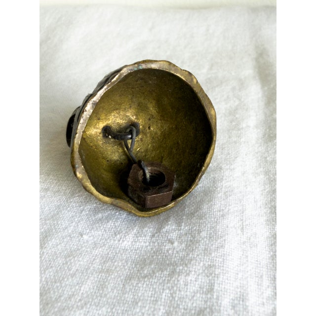 Vintage Dutch Girl Figural Brass Table Bell Novelty Desk Call Bell For Sale - Image 12 of 13