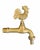Charming vintage French solid brass faucet featuring a sculptural rooster handle. The wonderfully detailed cockerel form...