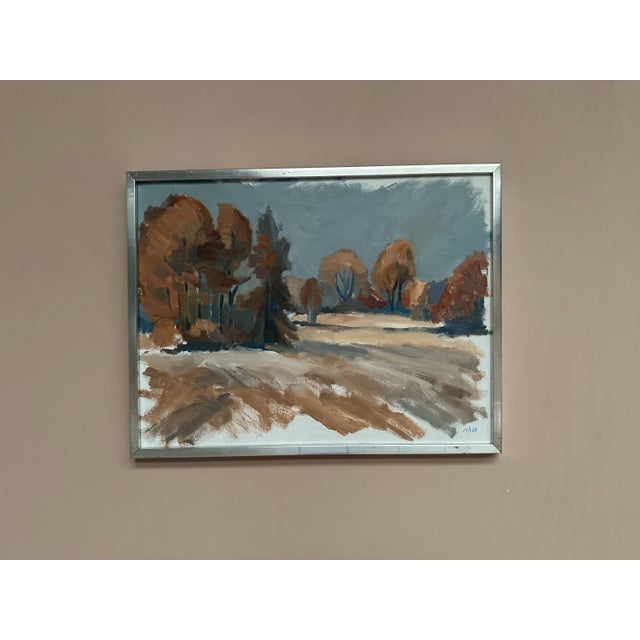 Knut Måsö, Red Autumn, 1950s, Oil Painting on Canvas, Framed For Sale - Image 6 of 18