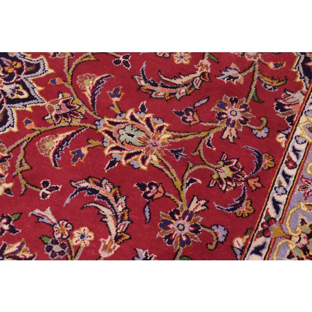 1970s Hand-Knotted Wool Area Rug 9.7x13.7 For Sale - Image 4 of 7