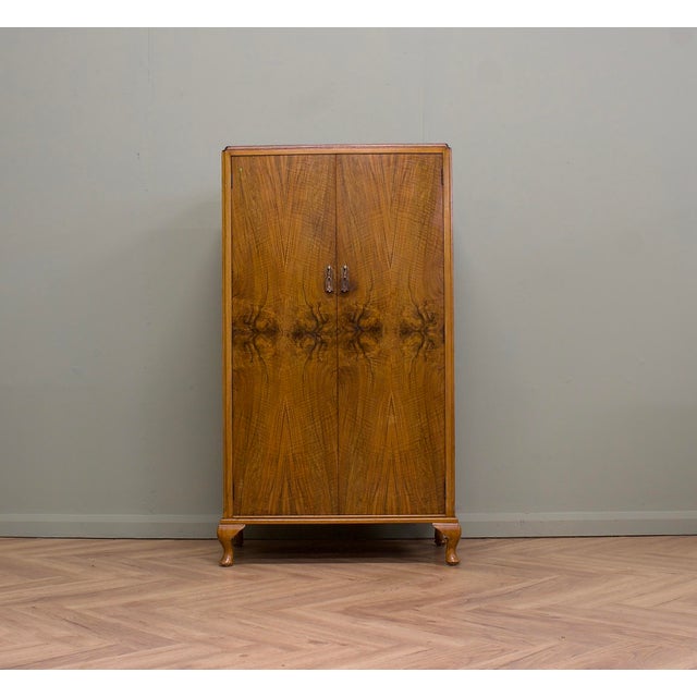 Art Deco Walnut Compact Wardrobe, 1930s For Sale - Image 12 of 12