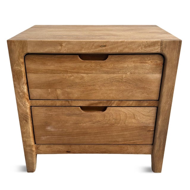 Natural Conroy Wood Nightstand For Sale - Image 4 of 9